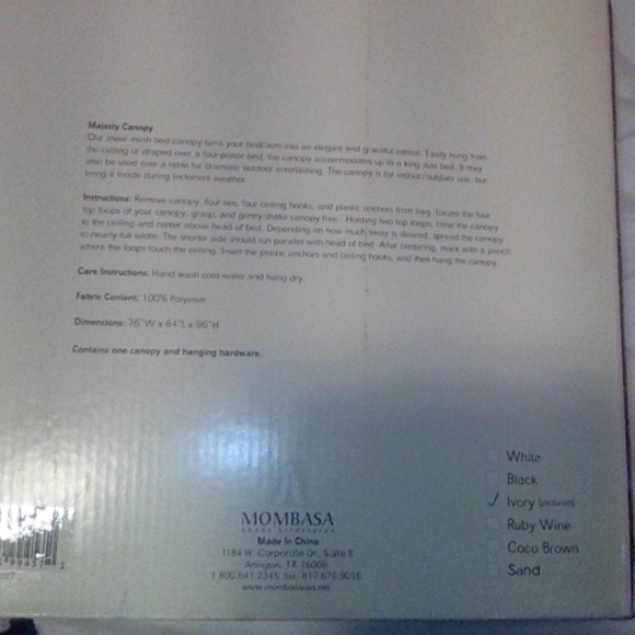 MOMBASA Sheer Lifestyle Majesty Canopy - Picture 3 of 3